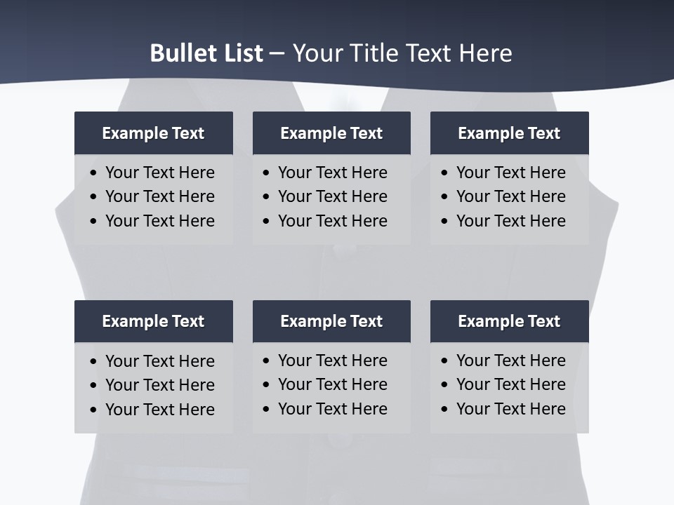 A Black Vest With Buttons On The Back Of It PowerPoint Template