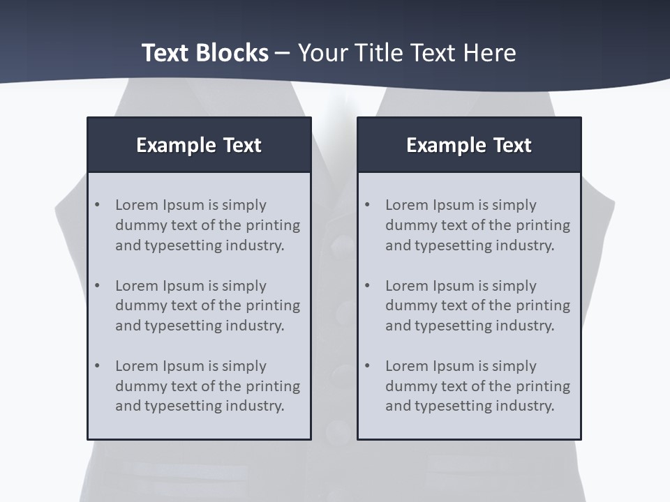 A Black Vest With Buttons On The Back Of It PowerPoint Template