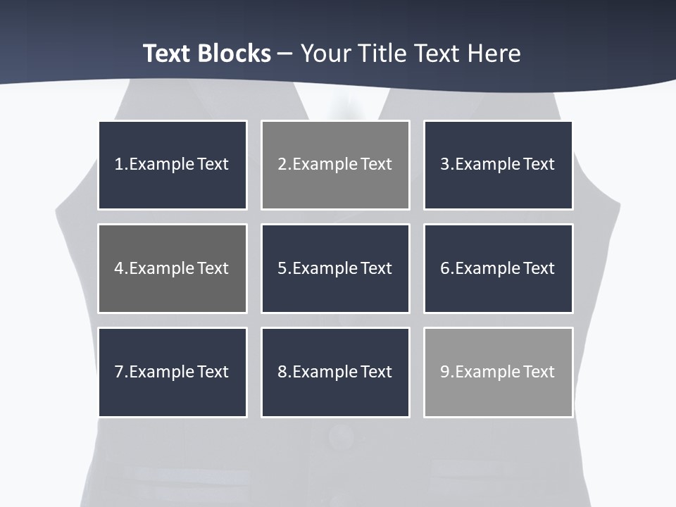 A Black Vest With Buttons On The Back Of It PowerPoint Template