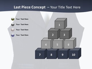 A Black Vest With Buttons On The Back Of It PowerPoint Template