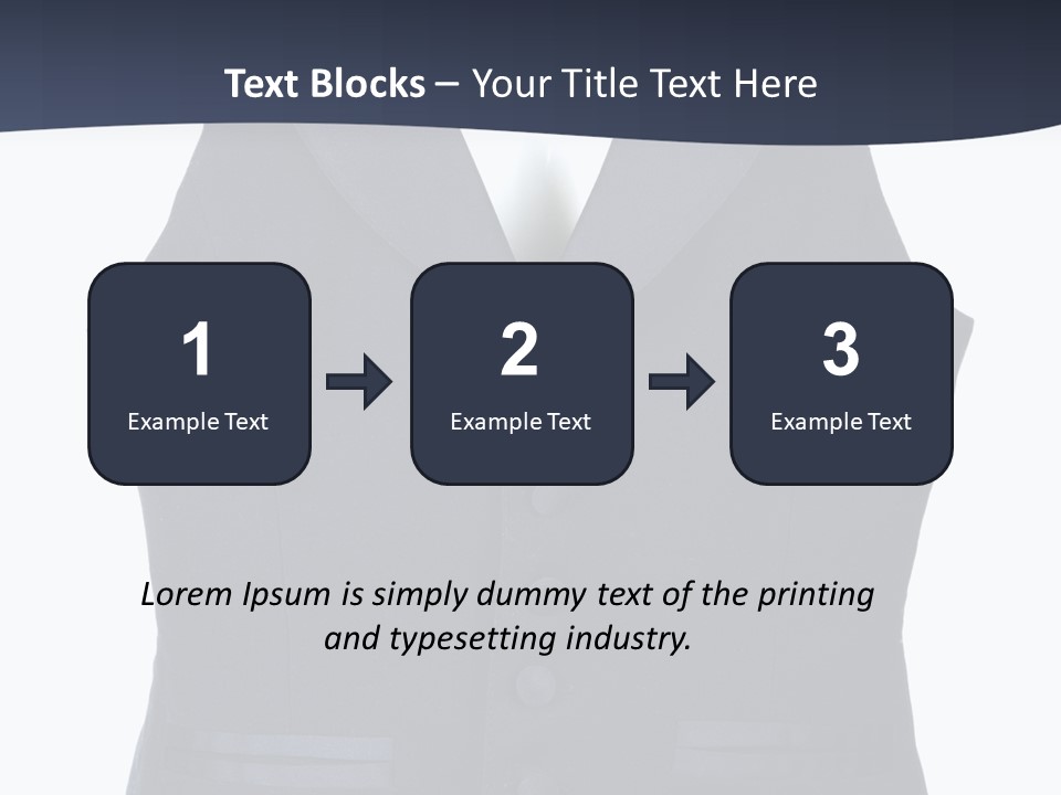 A Black Vest With Buttons On The Back Of It PowerPoint Template