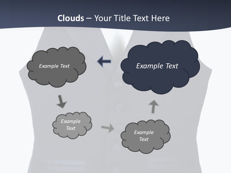 A Black Vest With Buttons On The Back Of It PowerPoint Template