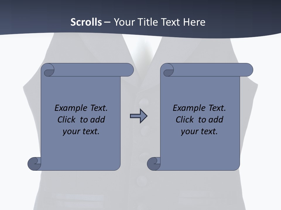 A Black Vest With Buttons On The Back Of It PowerPoint Template