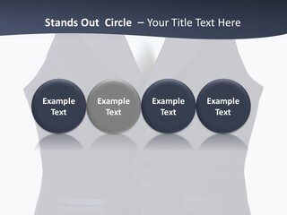 A Black Vest With Buttons On The Back Of It PowerPoint Template