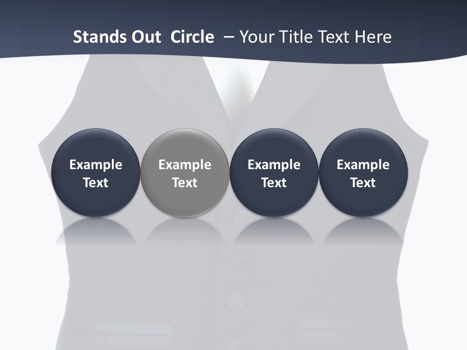 A Black Vest With Buttons On The Back Of It PowerPoint Template