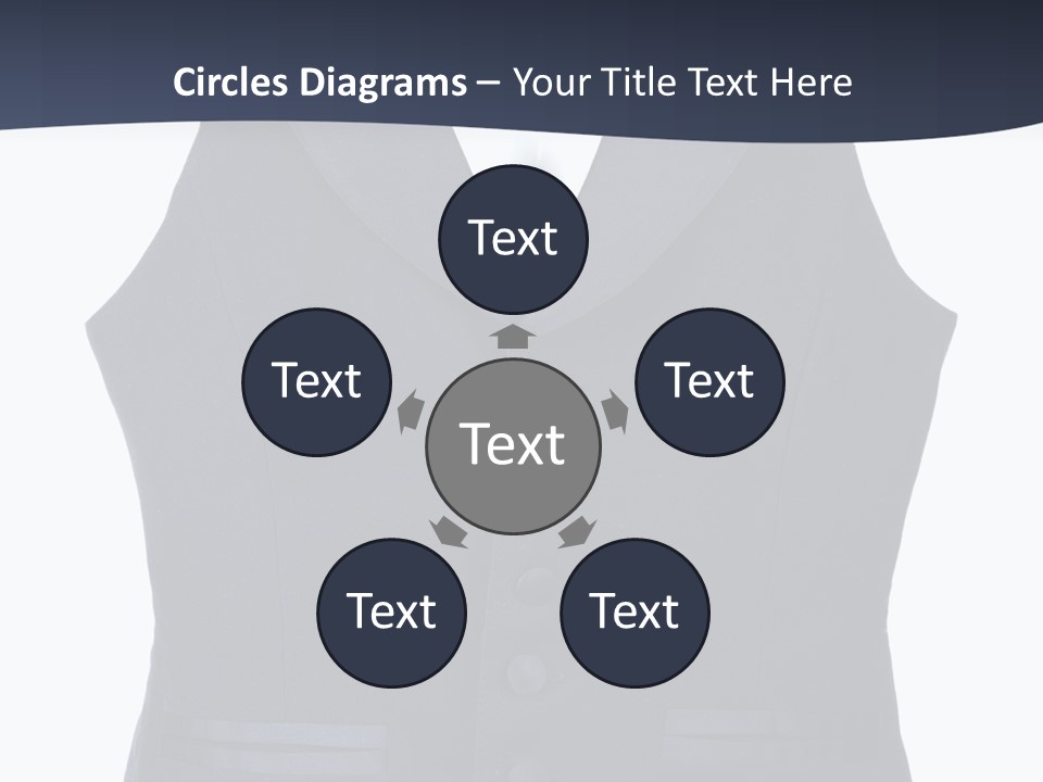 A Black Vest With Buttons On The Back Of It PowerPoint Template