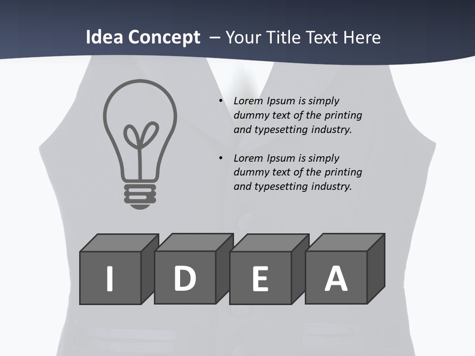 A Black Vest With Buttons On The Back Of It PowerPoint Template