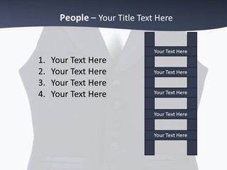 A Black Vest With Buttons On The Back Of It PowerPoint Template