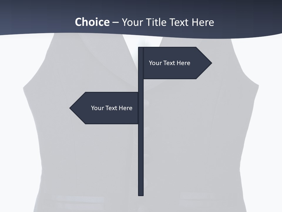 A Black Vest With Buttons On The Back Of It PowerPoint Template