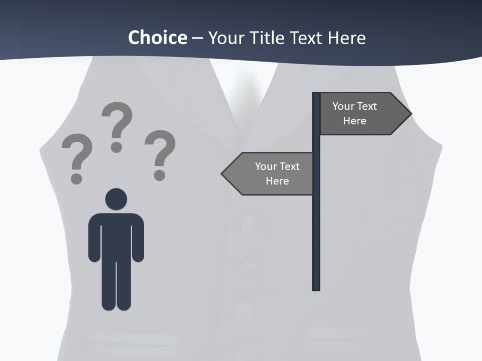 A Black Vest With Buttons On The Back Of It PowerPoint Template