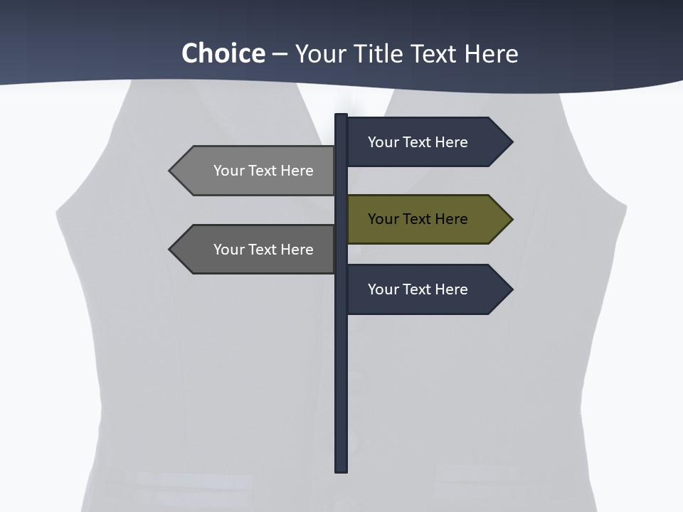 A Black Vest With Buttons On The Back Of It PowerPoint Template