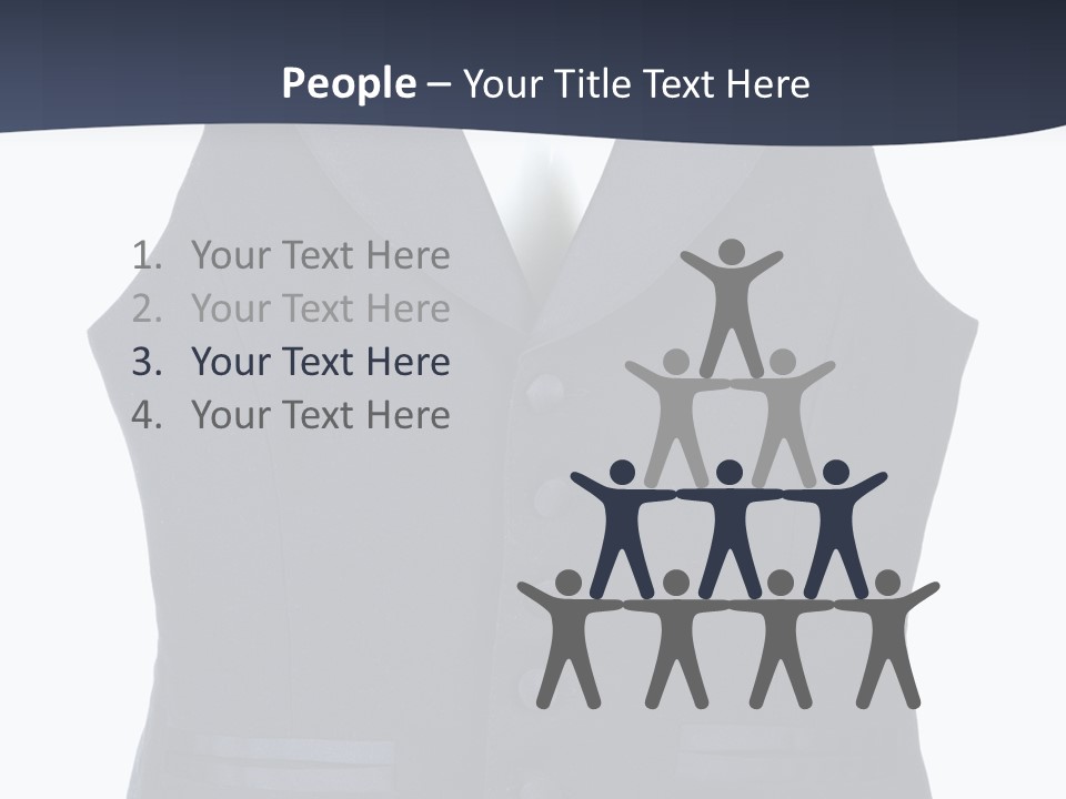 A Black Vest With Buttons On The Back Of It PowerPoint Template