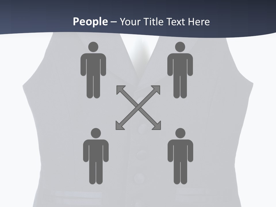 A Black Vest With Buttons On The Back Of It PowerPoint Template