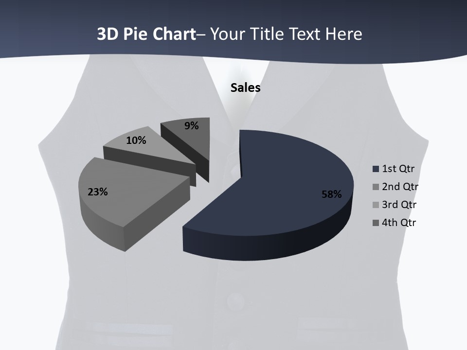 A Black Vest With Buttons On The Back Of It PowerPoint Template