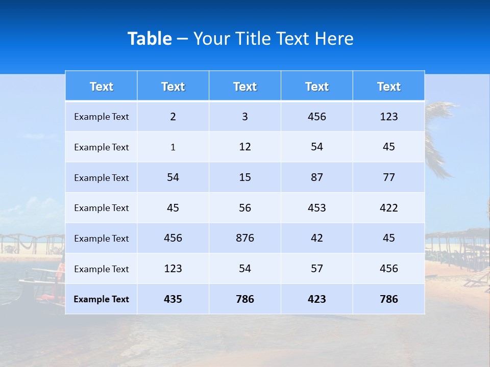 A Sailboat On The Water With A Beach In The Background PowerPoint Template