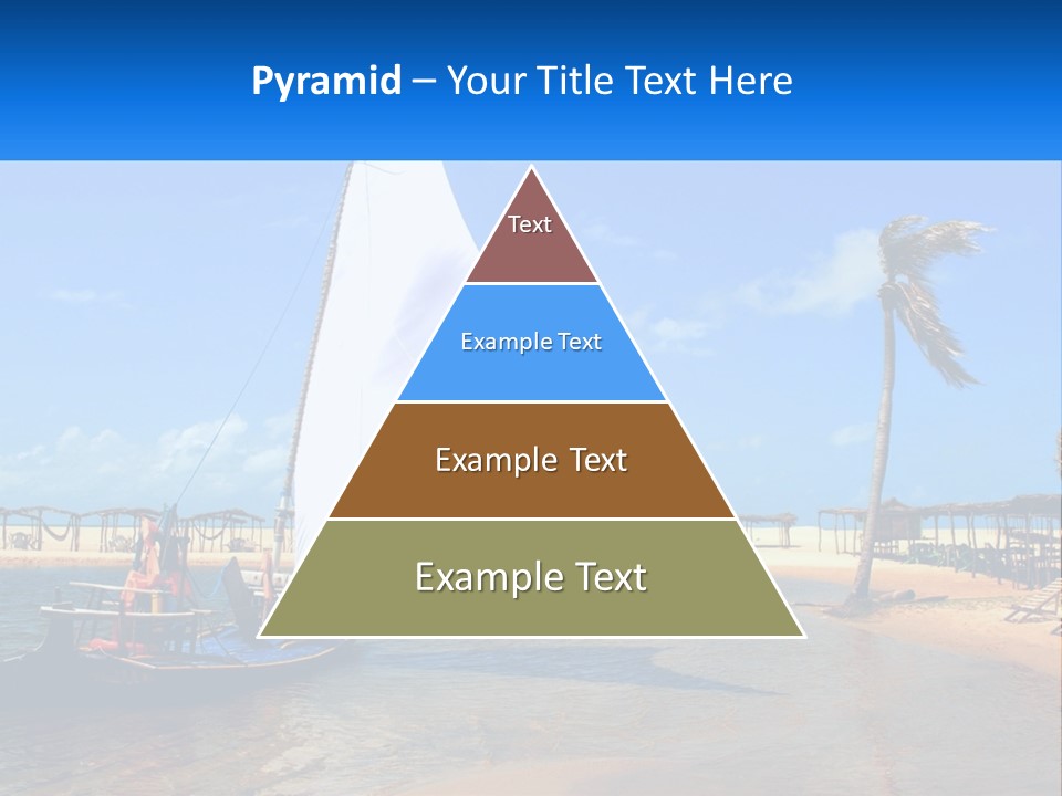 A Sailboat On The Water With A Beach In The Background PowerPoint Template