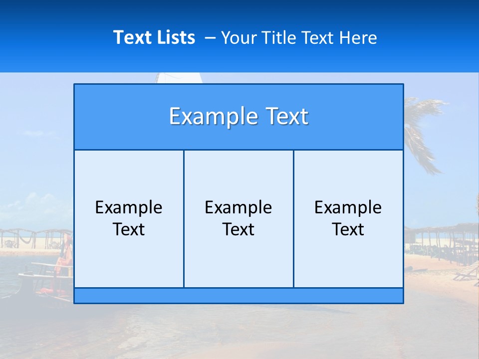 A Sailboat On The Water With A Beach In The Background PowerPoint Template