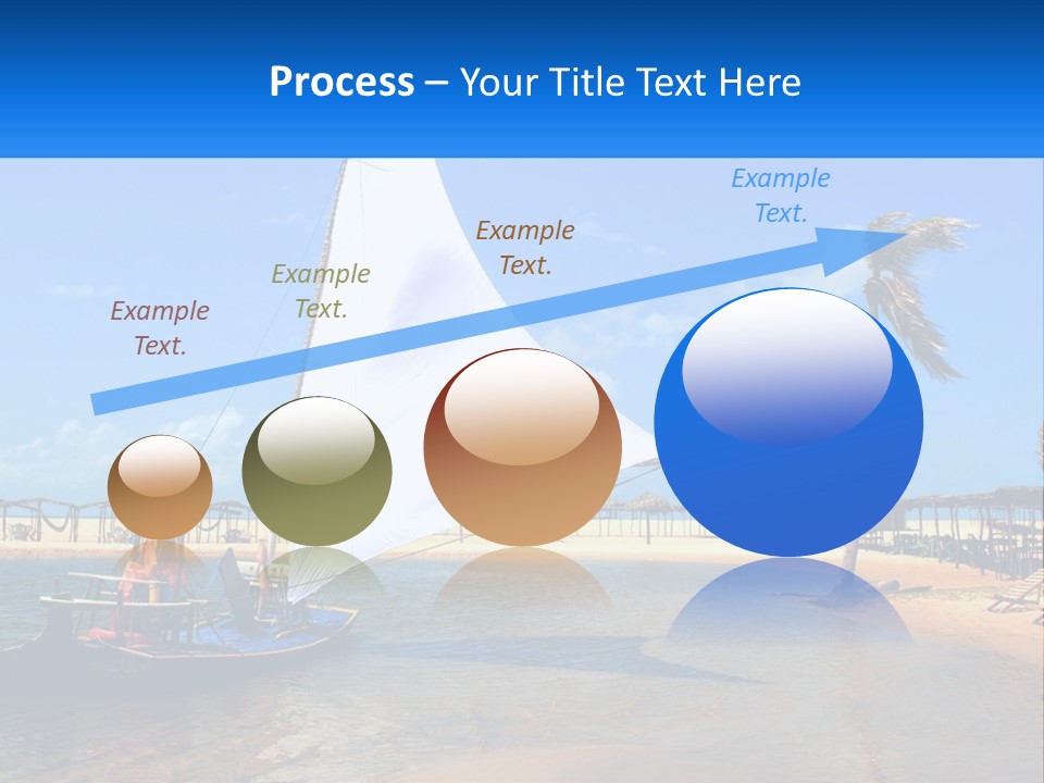 A Sailboat On The Water With A Beach In The Background PowerPoint Template