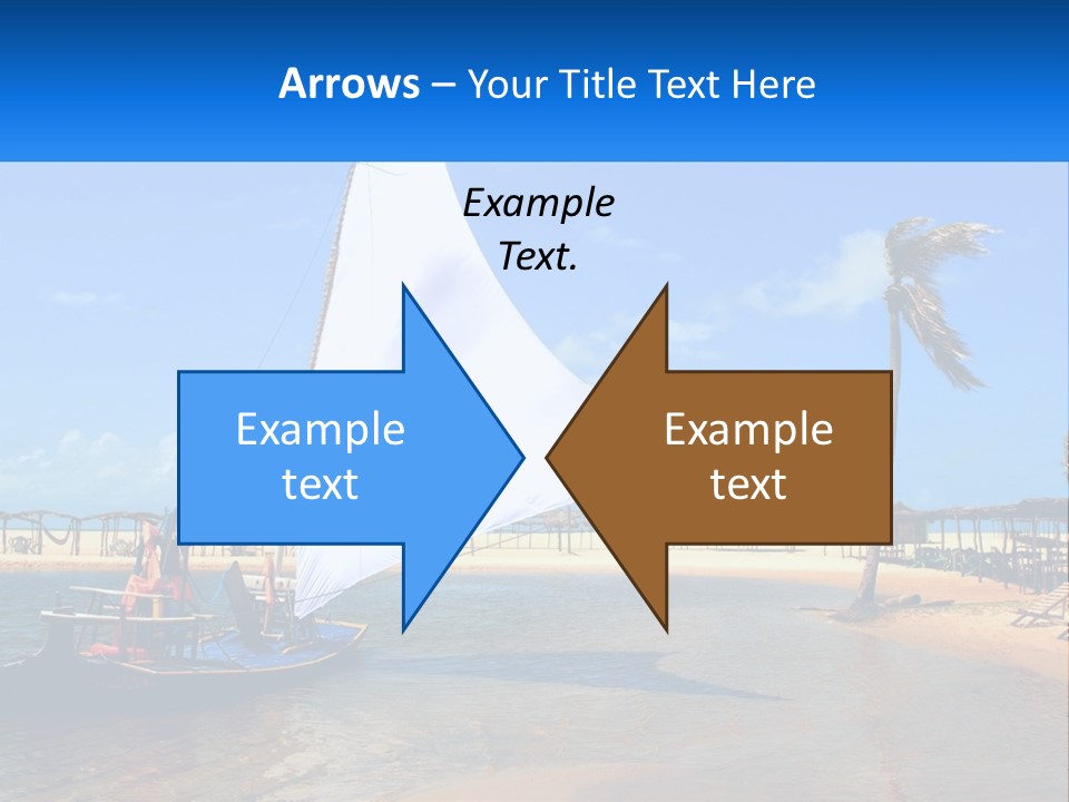 A Sailboat On The Water With A Beach In The Background PowerPoint Template