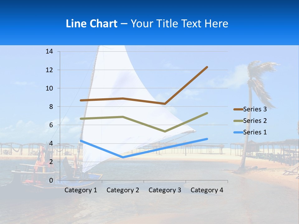 A Sailboat On The Water With A Beach In The Background PowerPoint Template