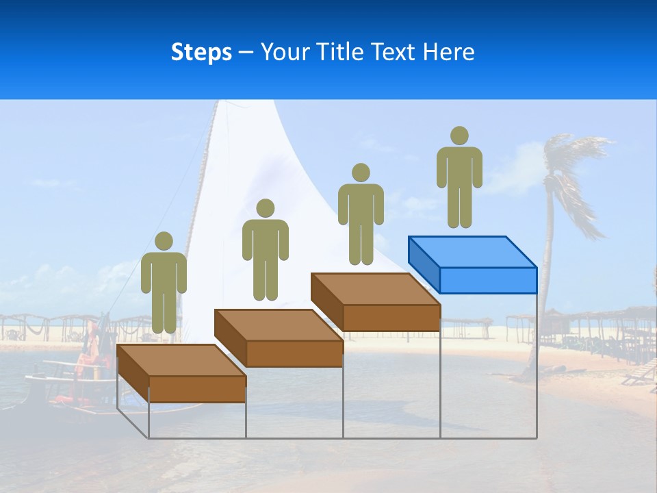 A Sailboat On The Water With A Beach In The Background PowerPoint Template