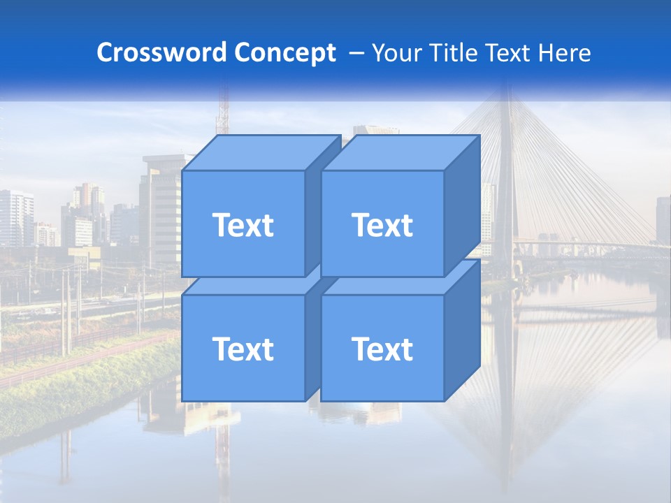 A River With A Bridge In The Middle Of It PowerPoint Template