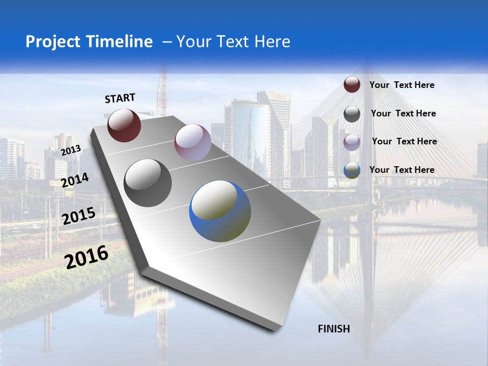 A River With A Bridge In The Middle Of It PowerPoint Template