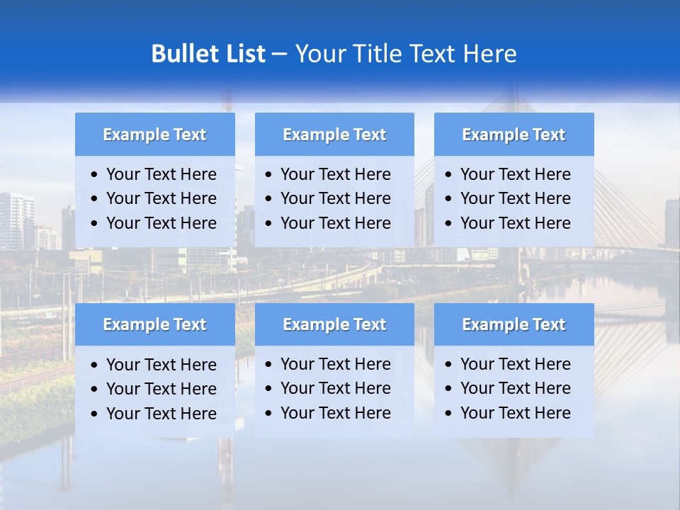 A River With A Bridge In The Middle Of It PowerPoint Template