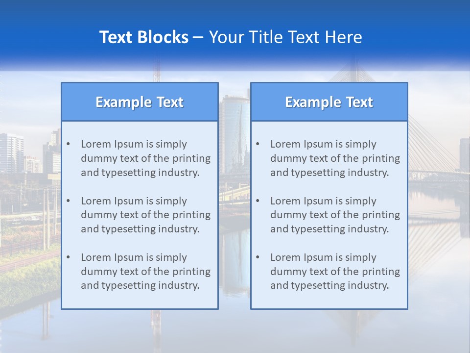 A River With A Bridge In The Middle Of It PowerPoint Template