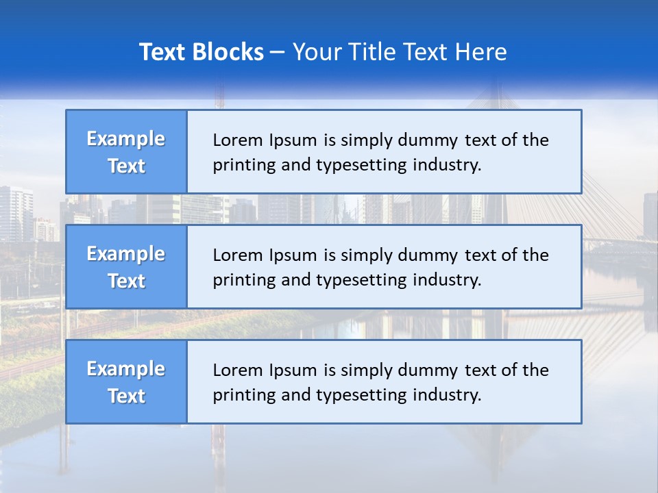 A River With A Bridge In The Middle Of It PowerPoint Template