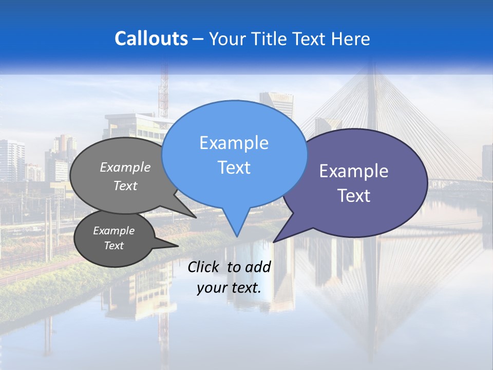 A River With A Bridge In The Middle Of It PowerPoint Template