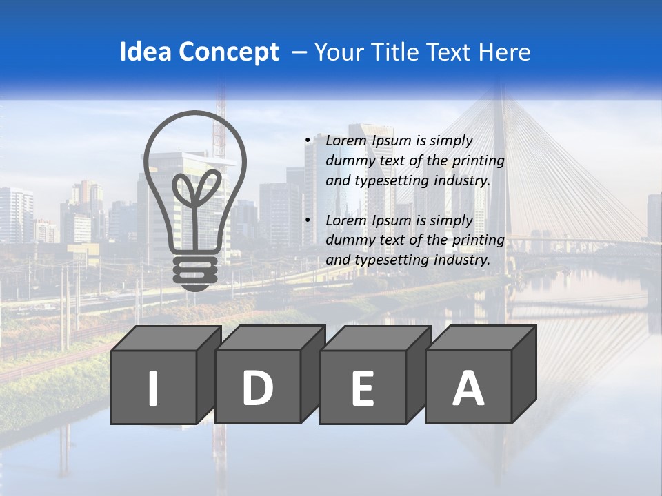 A River With A Bridge In The Middle Of It PowerPoint Template