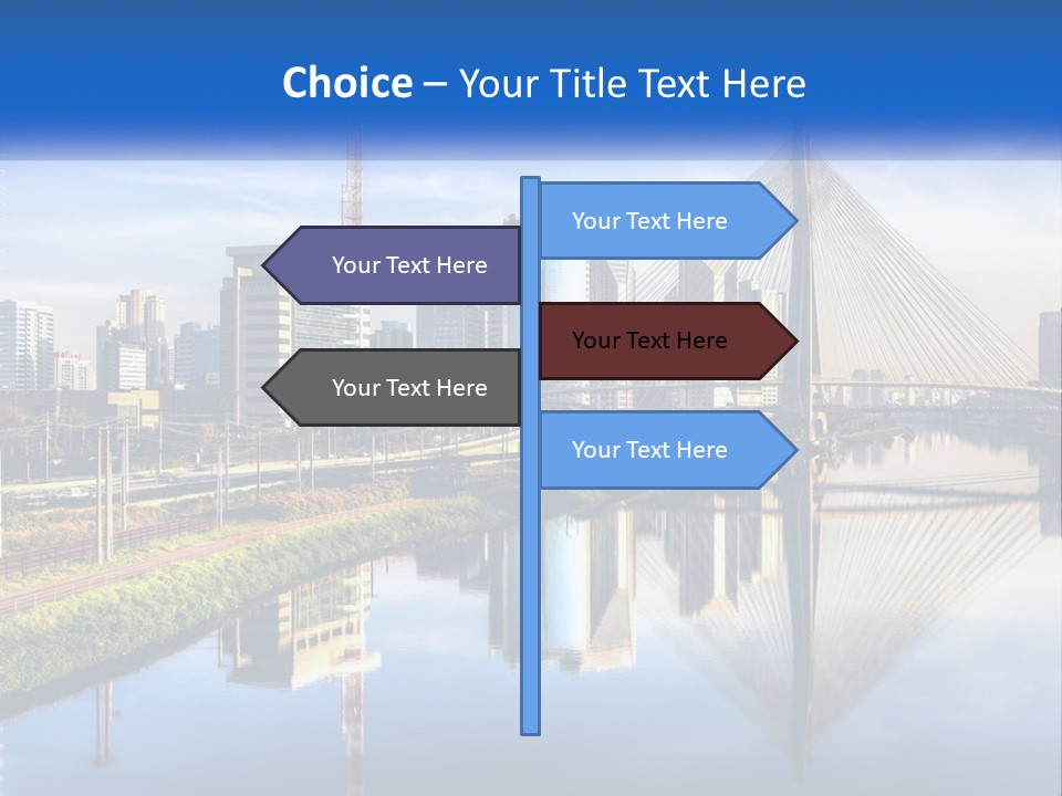 A River With A Bridge In The Middle Of It PowerPoint Template