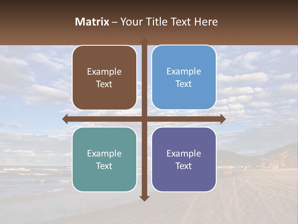 A Picture Of A Beach With Clouds In The Sky PowerPoint Template