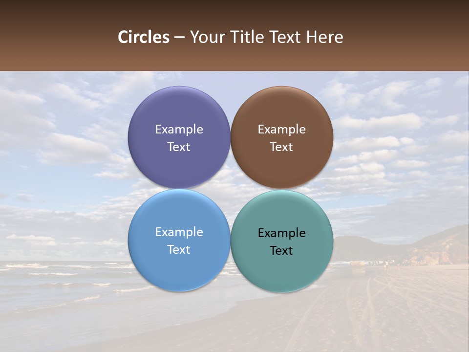 A Picture Of A Beach With Clouds In The Sky PowerPoint Template