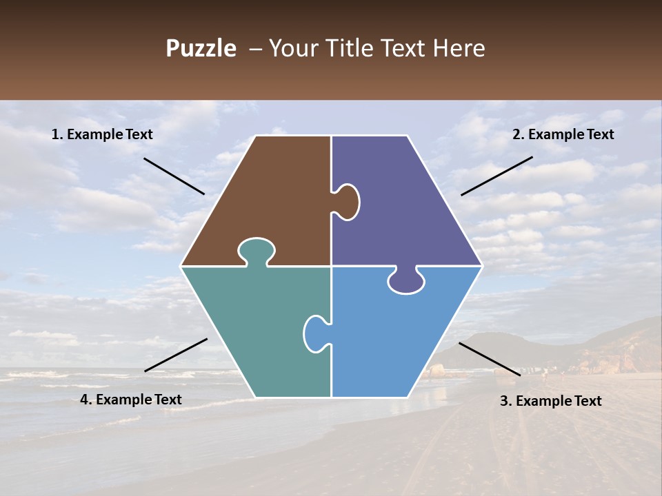 A Picture Of A Beach With Clouds In The Sky PowerPoint Template