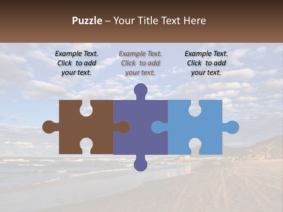 A Picture Of A Beach With Clouds In The Sky PowerPoint Template