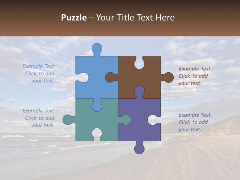 A Picture Of A Beach With Clouds In The Sky PowerPoint Template