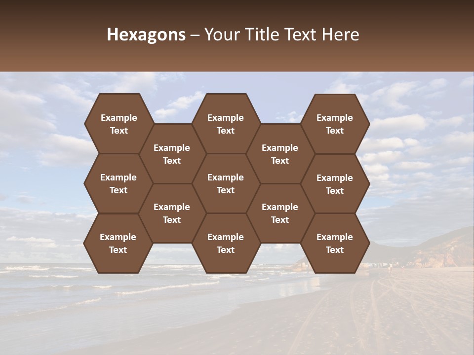 A Picture Of A Beach With Clouds In The Sky PowerPoint Template