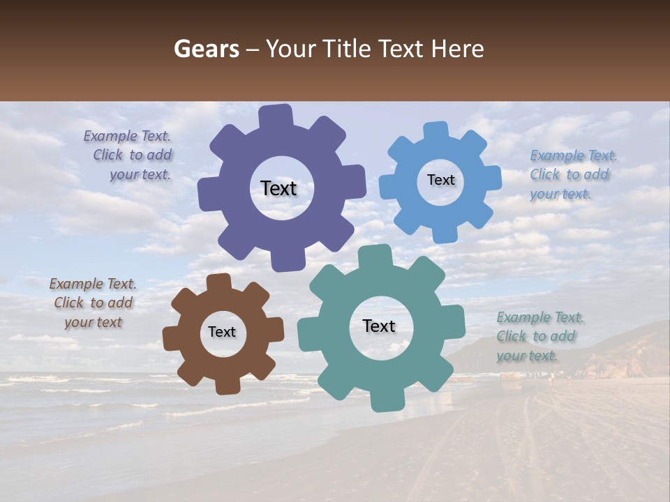 A Picture Of A Beach With Clouds In The Sky PowerPoint Template