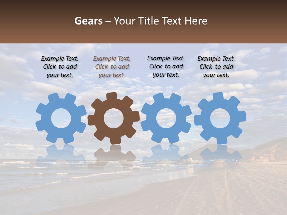 A Picture Of A Beach With Clouds In The Sky PowerPoint Template