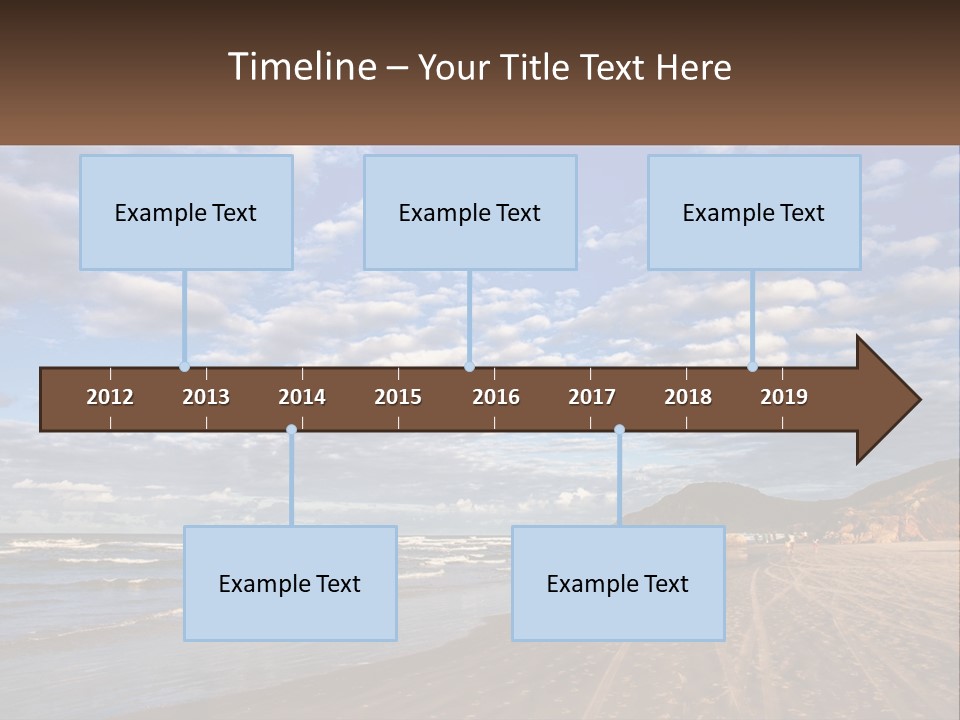 A Picture Of A Beach With Clouds In The Sky PowerPoint Template