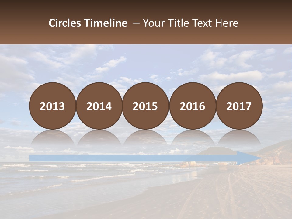 A Picture Of A Beach With Clouds In The Sky PowerPoint Template