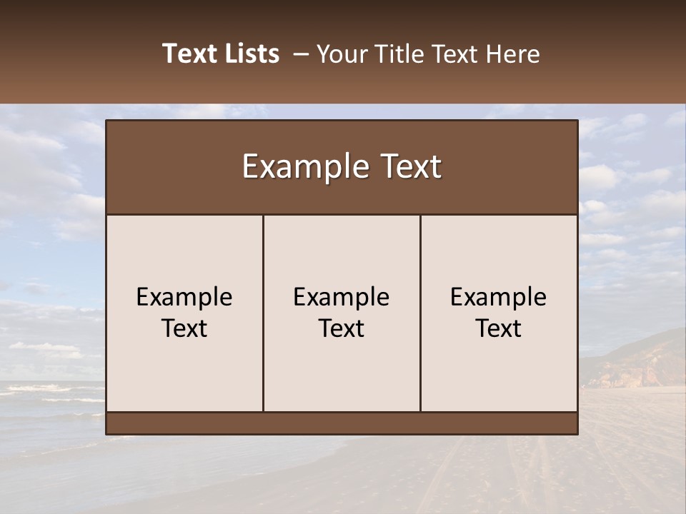 A Picture Of A Beach With Clouds In The Sky PowerPoint Template