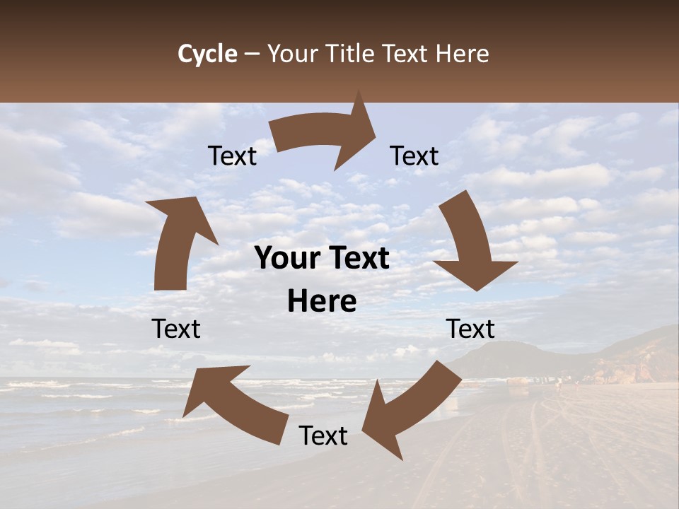 A Picture Of A Beach With Clouds In The Sky PowerPoint Template