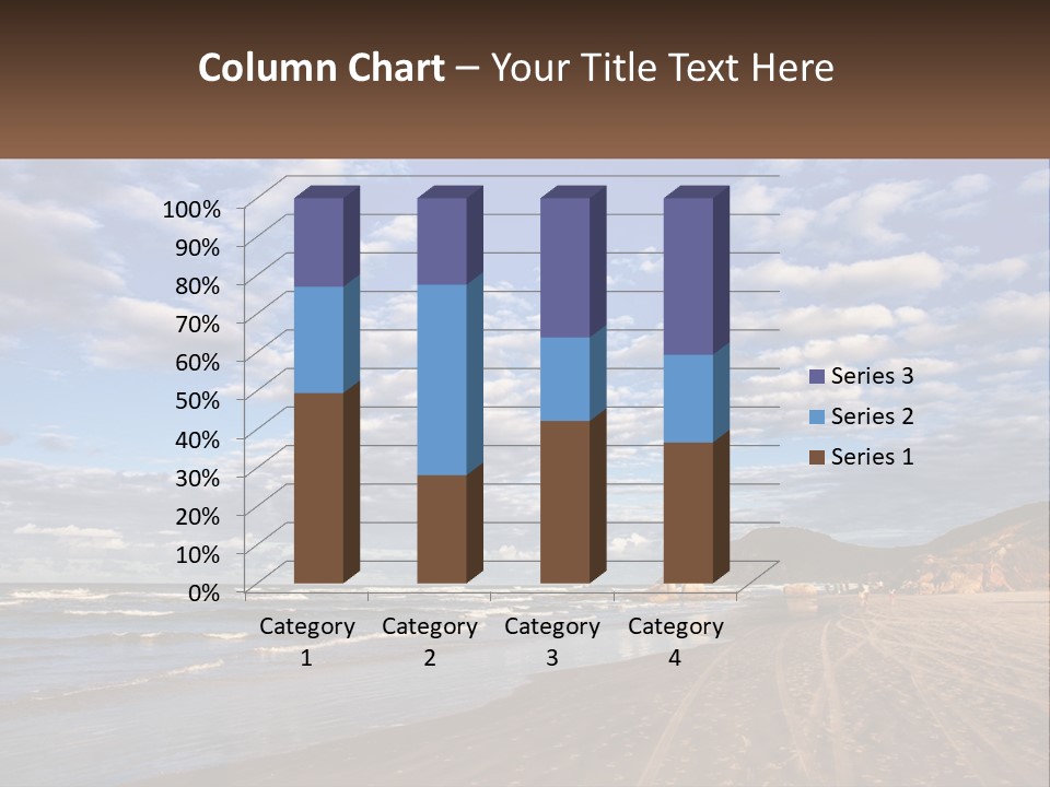 A Picture Of A Beach With Clouds In The Sky PowerPoint Template