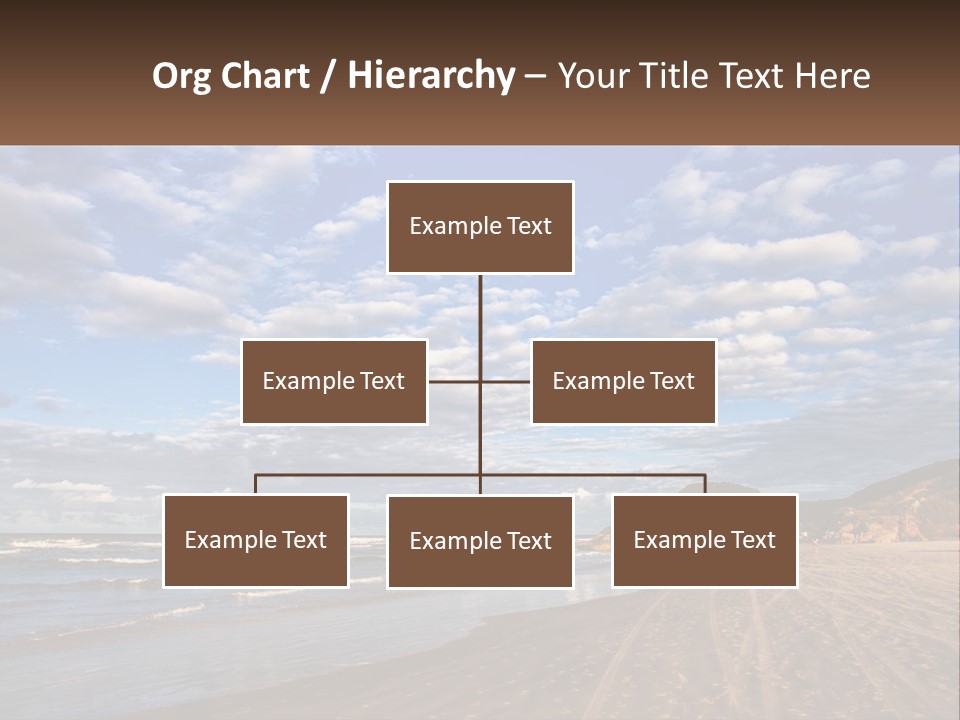 A Picture Of A Beach With Clouds In The Sky PowerPoint Template