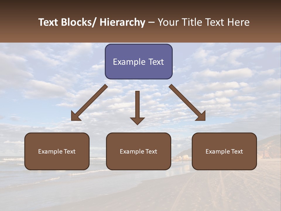 A Picture Of A Beach With Clouds In The Sky PowerPoint Template