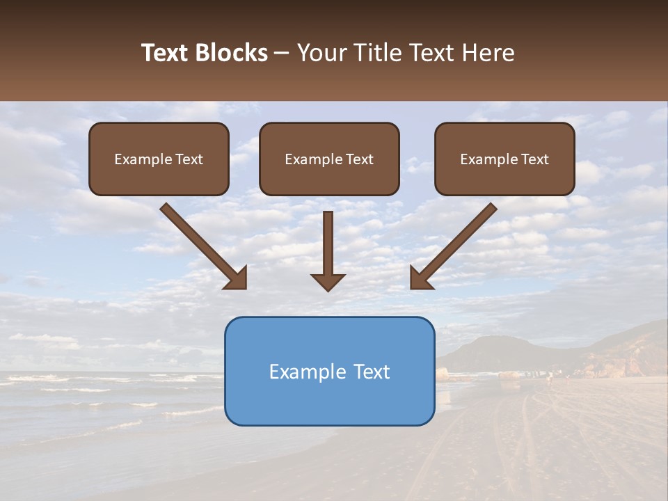 A Picture Of A Beach With Clouds In The Sky PowerPoint Template