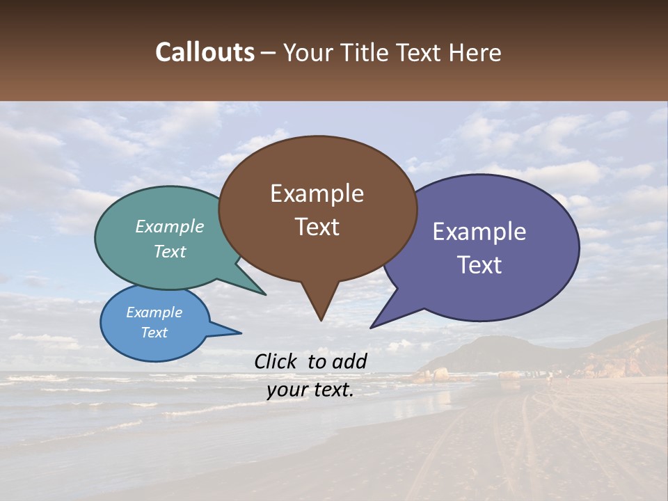 A Picture Of A Beach With Clouds In The Sky PowerPoint Template